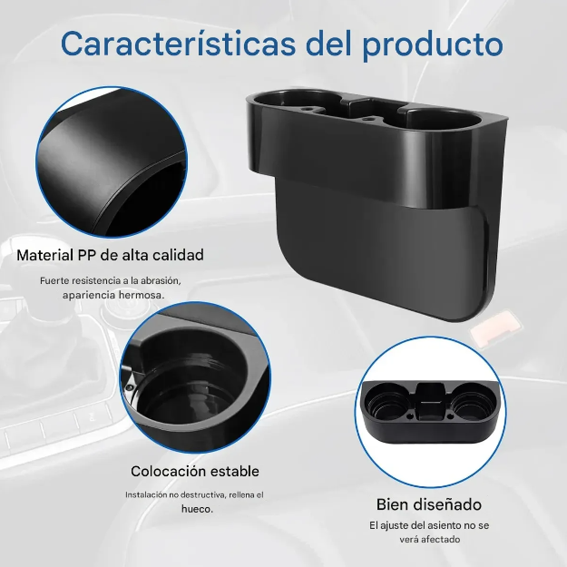 Porta Vasos Organizador Universal Para Asiento Auto 3 En 1
