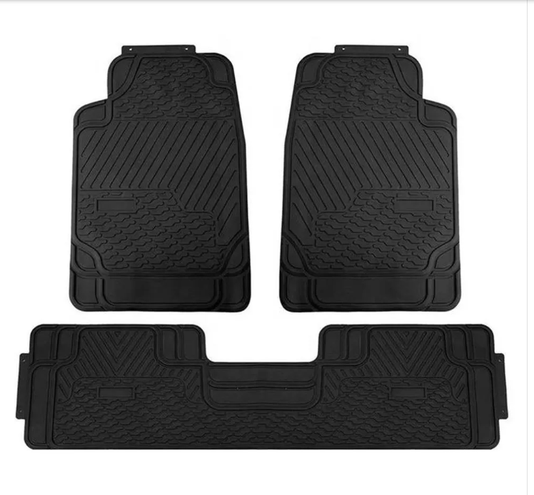 Piso De Jebe PVC Universal 3 Piezas Auto Camioneta