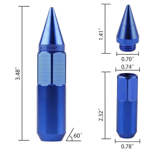 Kit De 20 Tuercas Pico 12*1.5 Blox, Azul