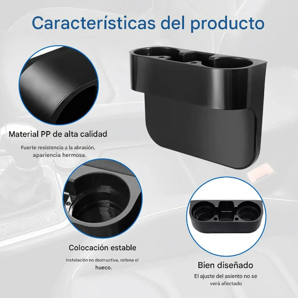 Porta Vasos Organizador Universal Para Asiento Auto 3 En 1