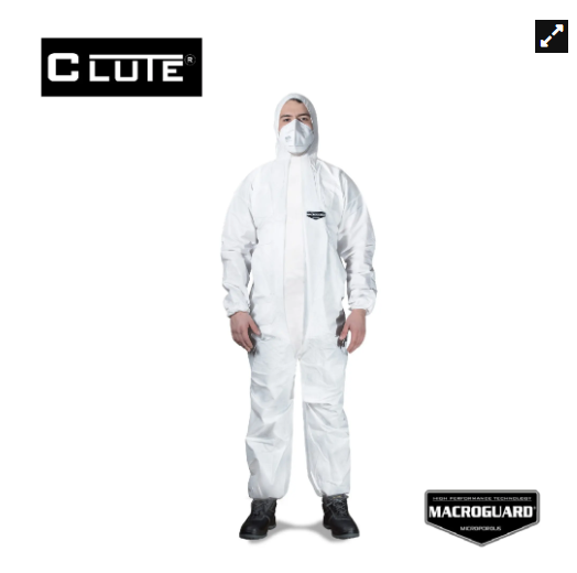 CLUTE | Traje Buzo Desechable Macroguard Profesional Clute talla XL