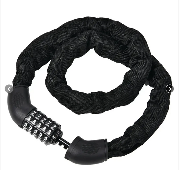 Candado Cadena Para Moto Bicicleta Con Clave Negro