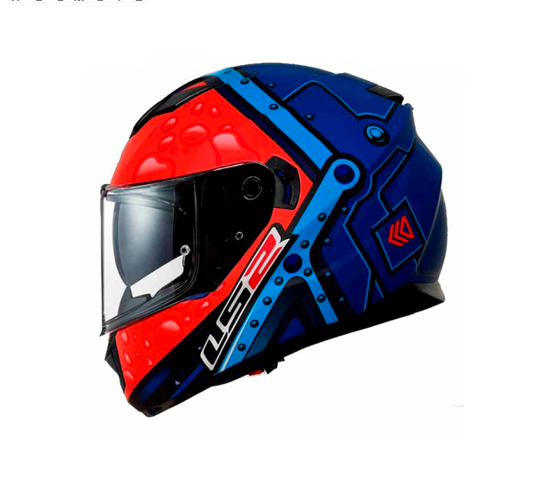 CASCO LS2 FF320 STREAM EVO BUBBLE AZUL/NARANJA MATE