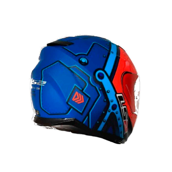 CASCO LS2 FF320 STREAM EVO BUBBLE AZUL/NARANJA MATE