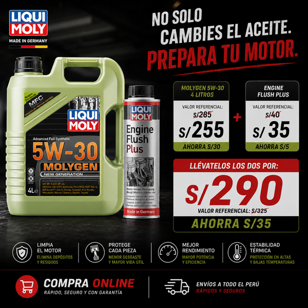 5w 30 MOLYGEN + ENGINE FLUSH PLUS