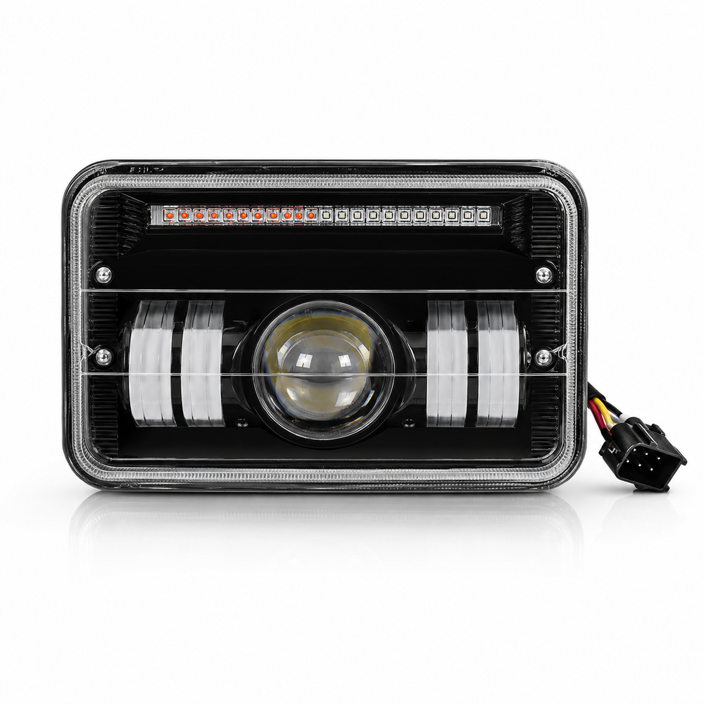 Faro Led Cuadrado Lupa 4X6 PULGADAS